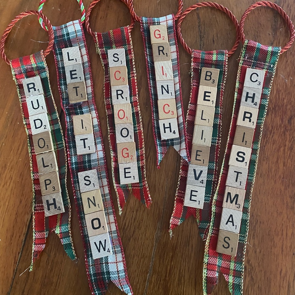 Christmas‎ ornaments scrabble tiles
